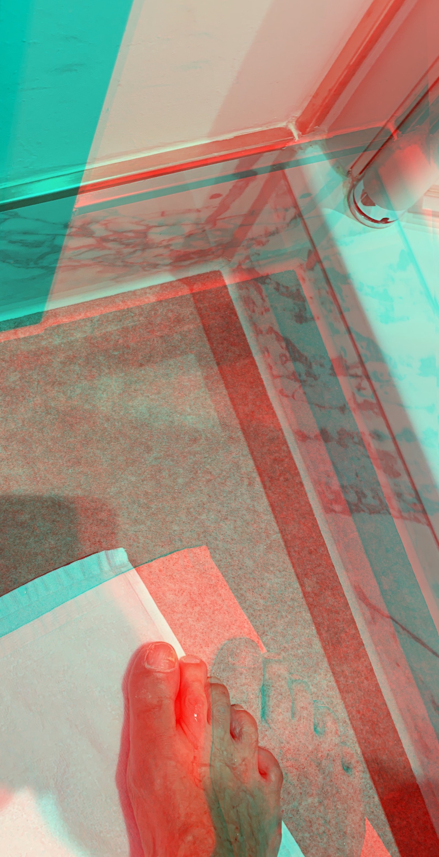 Anyglyphe 25-2020R: "BREMER DUSCHE, right part" &copy;rbockberlin2020, canvas, 120x60 cm