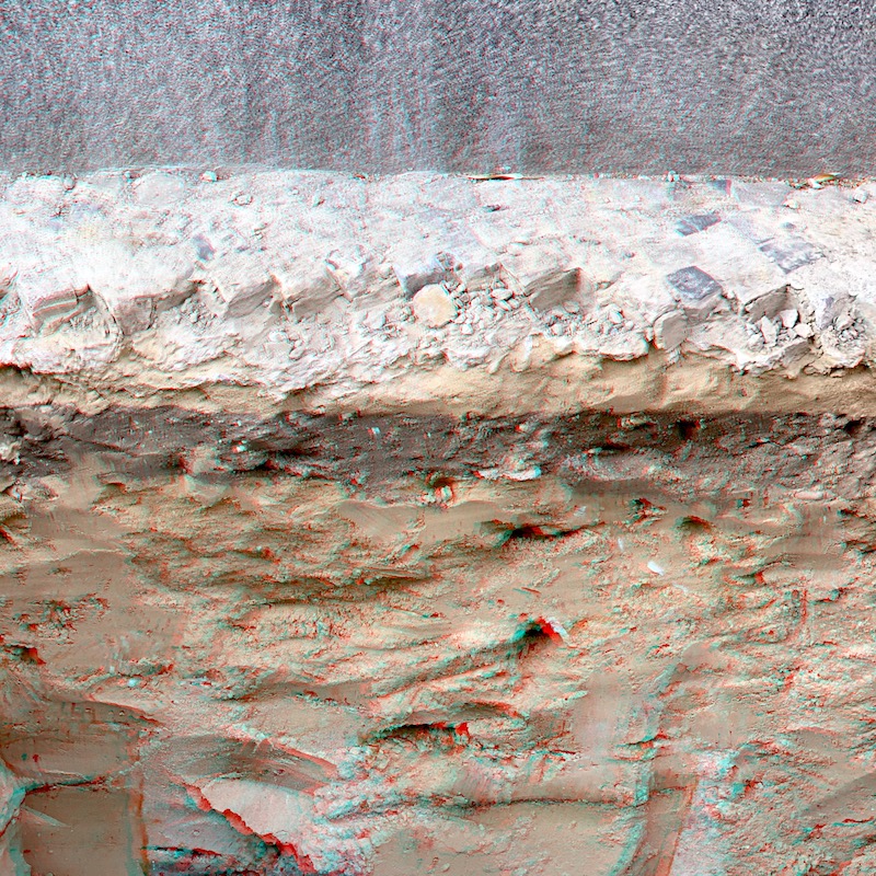 Anaglyphe-10-2021: "STRATOGRAPHIE" &copy;rbockberlin2021, canvas, 120x120 cm