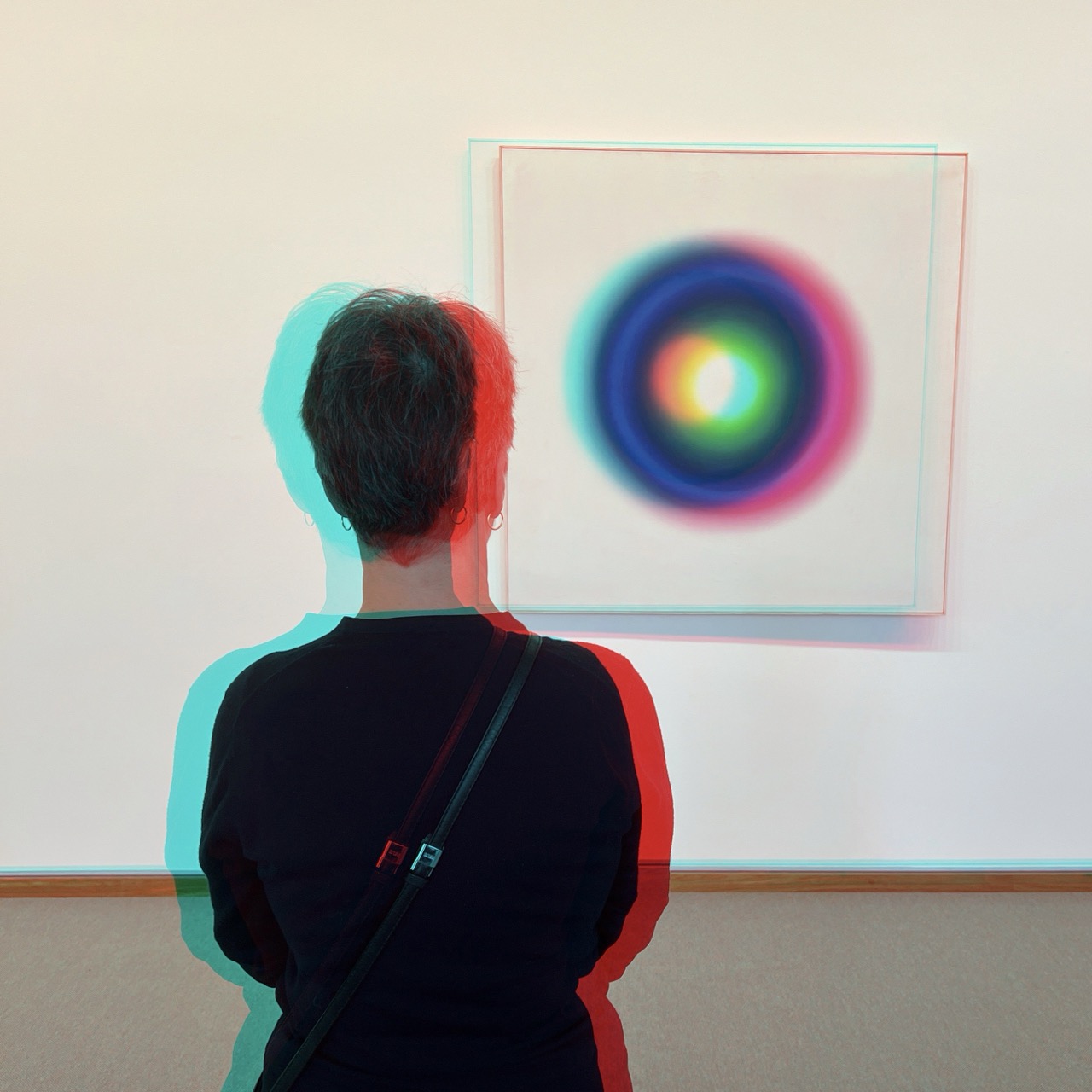 RC Anaglyphe 2024-13 &raquo;YOUNG WOMAN LOOKING AT A PAINTING&laquo; (&raquo;B13/1964&laquo; by FANGOR)